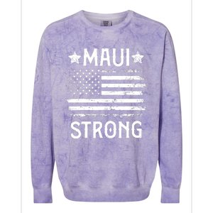 Pray For Maui Hawaii Strong Colorblast Crewneck Sweatshirt