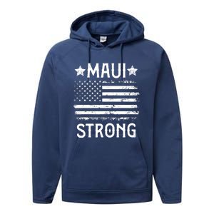 Pray For Maui Hawaii Strong Performance Fleece Hoodie