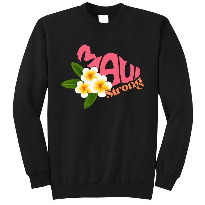 Pray For Maui Hawaii Strong Palm Flower Gift Hawaii Fires Sweatshirt