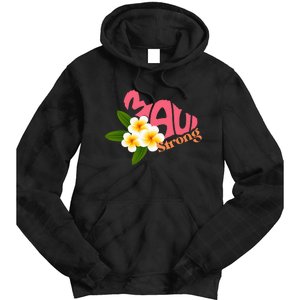 Pray For Maui Hawaii Strong Palm Flower Gift Hawaii Fires Tie Dye Hoodie