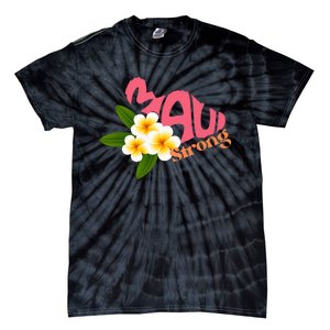 Pray For Maui Hawaii Strong Palm Flower Gift Hawaii Fires Tie-Dye T-Shirt