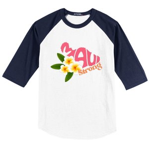 Pray For Maui Hawaii Strong Palm Flower Gift Hawaii Fires Baseball Sleeve Shirt