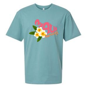 Pray For Maui Hawaii Strong Palm Flower Gift Hawaii Fires Sueded Cloud Jersey T-Shirt