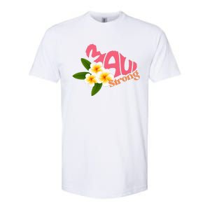 Pray For Maui Hawaii Strong Palm Flower Gift Hawaii Fires Softstyle CVC T-Shirt