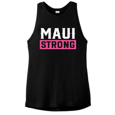 Pray for Maui Hawaii Strong - Maui Lahaina Hawaiian Islands Ladies PosiCharge Tri-Blend Wicking Tank