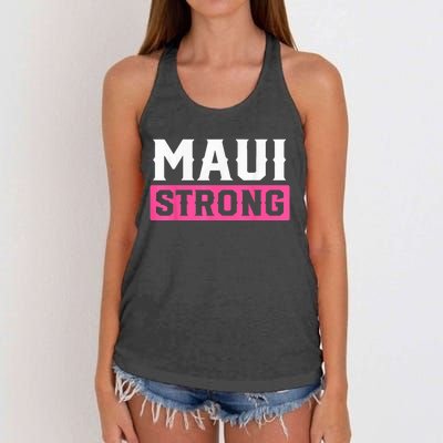 Pray for Maui Hawaii Strong - Maui Lahaina Hawaiian Islands Women's Knotted Racerback Tank