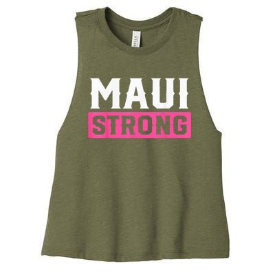 Pray for Maui Hawaii Strong - Maui Lahaina Hawaiian Islands Women's Racerback Cropped Tank