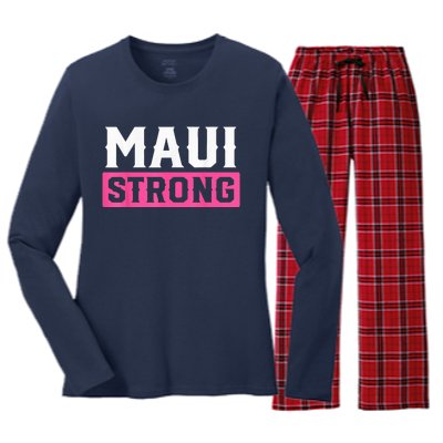 Pray for Maui Hawaii Strong - Maui Lahaina Hawaiian Islands Women's Long Sleeve Flannel Pajama Set 