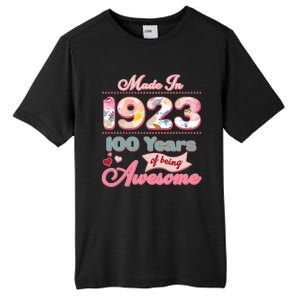 Pink Floral Made In 1923 100 Years Of Being Awesome Birthday Tall Fusion ChromaSoft Performance T-Shirt