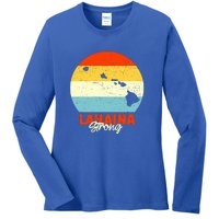 Pay For Maui Lahaina Strong Vintage Gift Ladies Long Sleeve Shirt