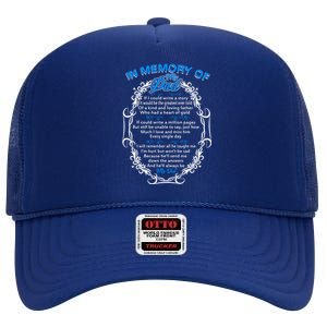 Poem For My Dad In Heaven My Dad Is My Guardian Angel Funny Gift High Crown Mesh Back Trucker Hat