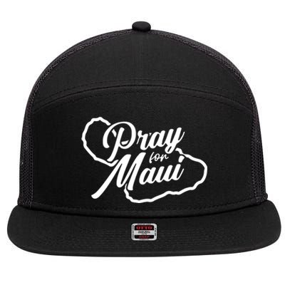 Pray For Maui Gift 7 Panel Mesh Trucker Snapback Hat