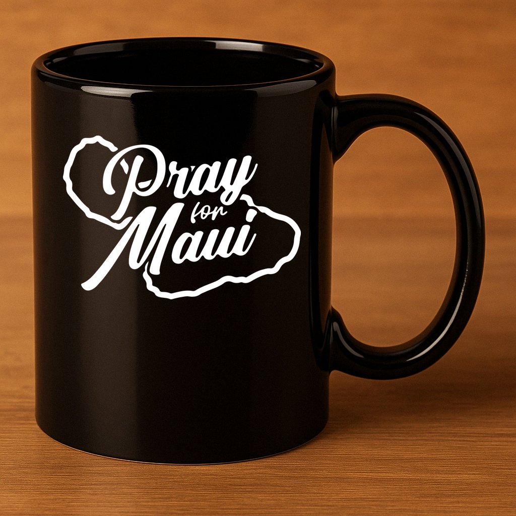 Pray For Maui Gift 11oz C Handle Ceramic Mug