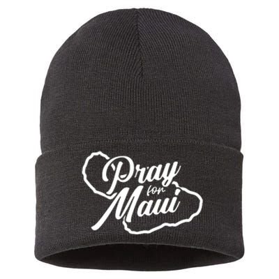 Pray For Maui Gift Sustainable Knit Beanie