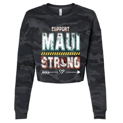 Pray for Maui Hawaii Strong Cropped Pullover Crew