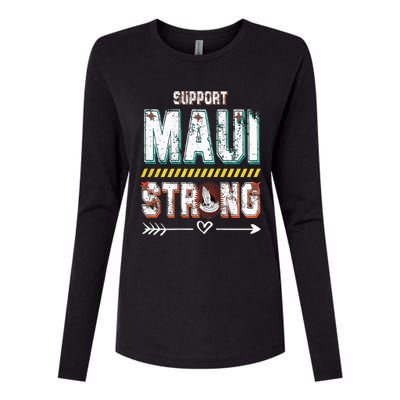 Pray for Maui Hawaii Strong Womens Cotton Relaxed Long Sleeve T-Shirt