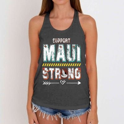 Pray for Maui Hawaii Strong Women's Knotted Racerback Tank