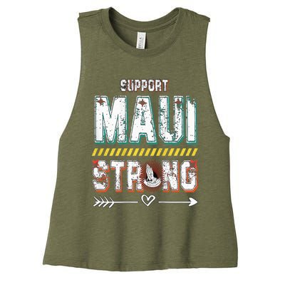 Pray for Maui Hawaii Strong Women's Racerback Cropped Tank