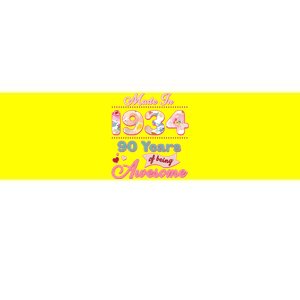 Pink Floral Made In 1934 90 Years Of Being Awesome Birthday Bumper Sticker