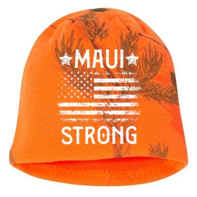 Pray For Maui Hawaii Strong Support Hawaii Kati - Camo Knit Beanie