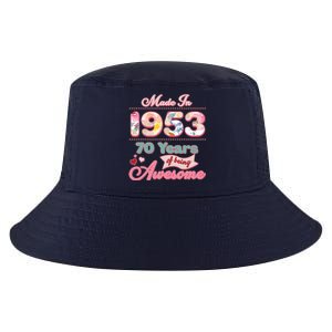 Pink Floral Made In 1953 70 Years Of Being Awesome Birthday Cool Comfort Performance Bucket Hat