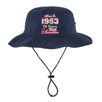 Pink Floral Made In 1953 70 Years Of Being Awesome Birthday Legacy Cool Fit Booney Bucket Hat