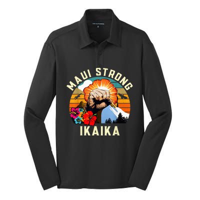 Pray For Maui Hawaii Strong Tee Apparel Matching Family Silk Touch Performance Long Sleeve Polo