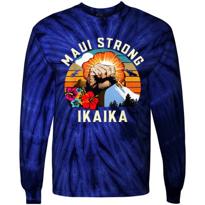 Pray For Maui Hawaii Strong Tee Apparel Matching Family Tie-Dye Long Sleeve Shirt