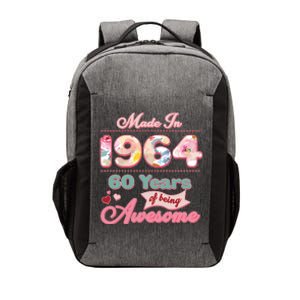 Pink Floral Made In 1964 60 Years Of Being Awesome Birthday Vector Backpack