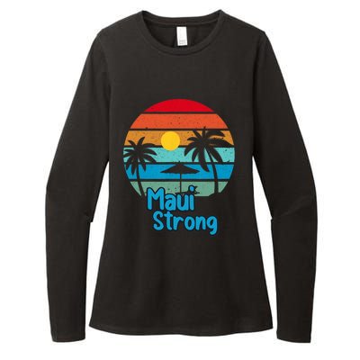 Pray For Maui Hawaii Strong Vintage Design Womens CVC Long Sleeve Shirt