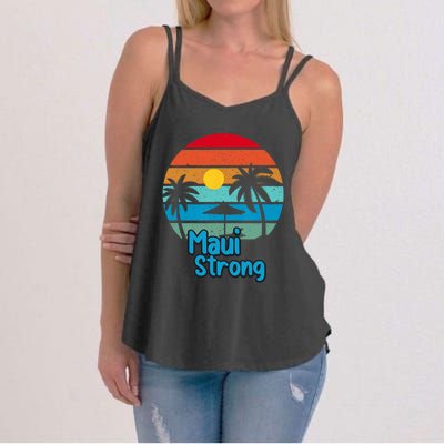 Pray For Maui Hawaii Strong Vintage Design Women's Strappy Tank