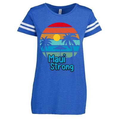 Pray For Maui Hawaii Strong Vintage Design Enza Ladies Jersey Football T-Shirt