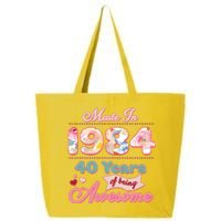 Pink Floral Made In 1984 40 Years Of Being Awesome Birthday 25L Jumbo Tote