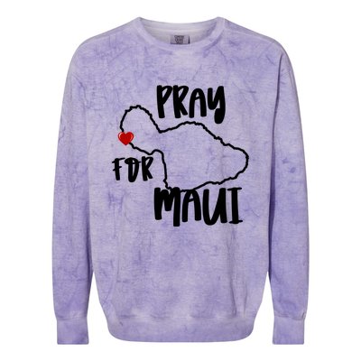 Pray For Maui Hawaii Strong Maui Wildfire Support Men Women Colorblast Crewneck Sweatshirt