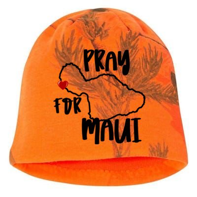 Pray For Maui Hawaii Strong Maui Wildfire Support Men Women Kati - Camo Knit Beanie