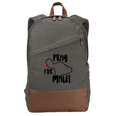 Pray For Maui Hawaii Strong Maui Wildfire Support Men Women Cotton Canvas Backpack