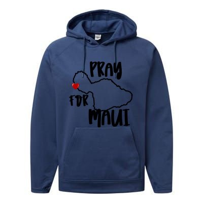 Pray For Maui Hawaii Strong Maui Wildfire Support Men Women Performance Fleece Hoodie