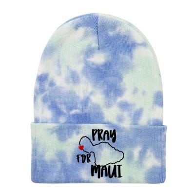 Pray For Maui Hawaii Strong Maui Wildfire Support Men Women Tie Dye 12in Knit Beanie