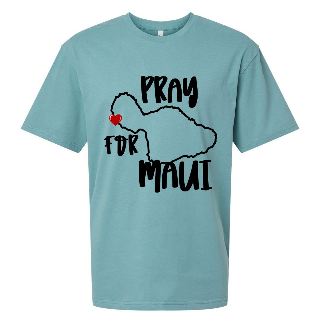 Pray For Maui Hawaii Strong Maui Wildfire Support Men Women Sueded Cloud Jersey T-Shirt