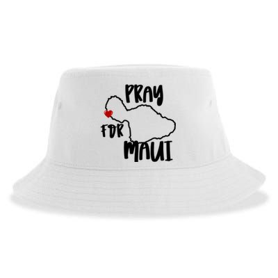 Pray For Maui Hawaii Strong Maui Wildfire Support Men Women Sustainable Bucket Hat