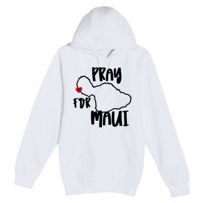 Pray For Maui Hawaii Strong Maui Wildfire Support Men Women Premium Pullover Hoodie