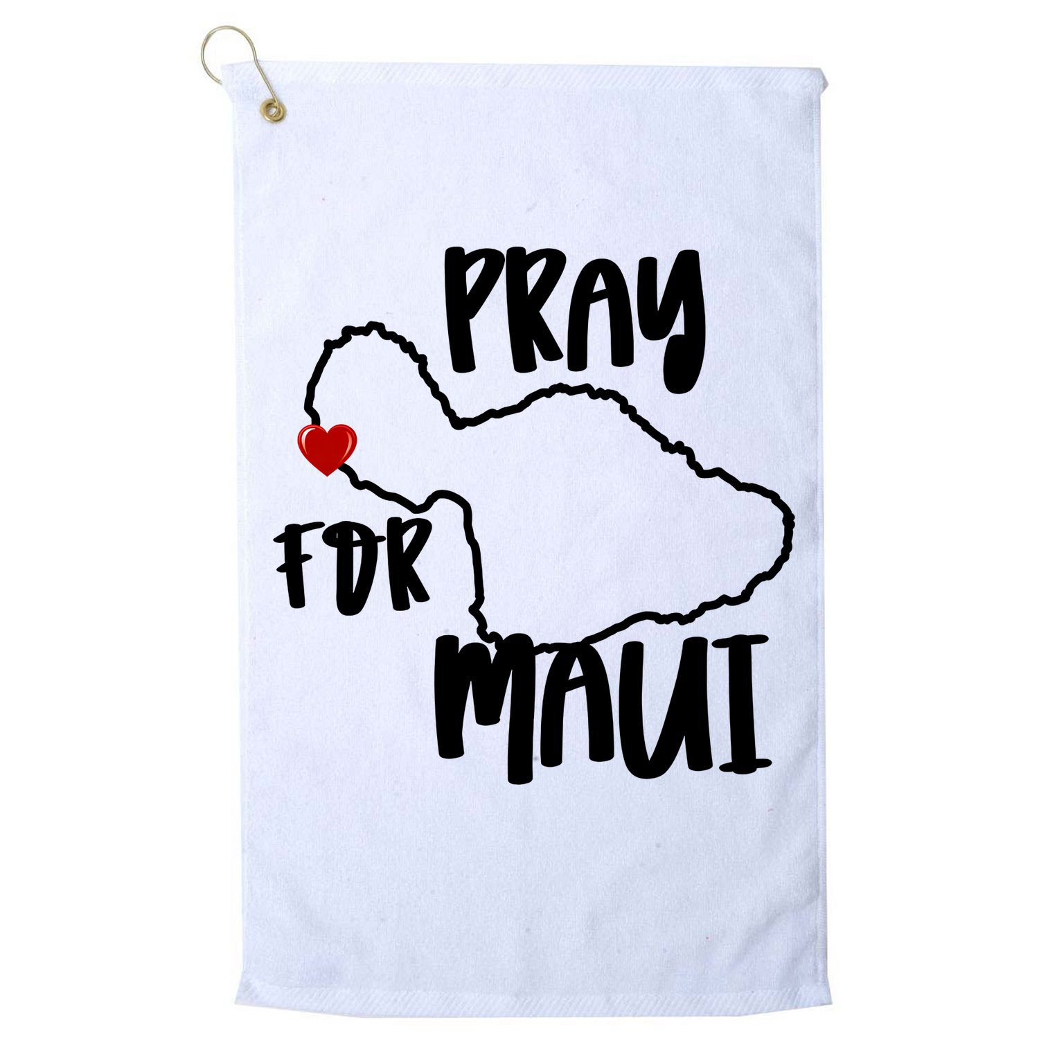 Pray For Maui Hawaii Strong Maui Wildfire Support Men Women Golf Towel