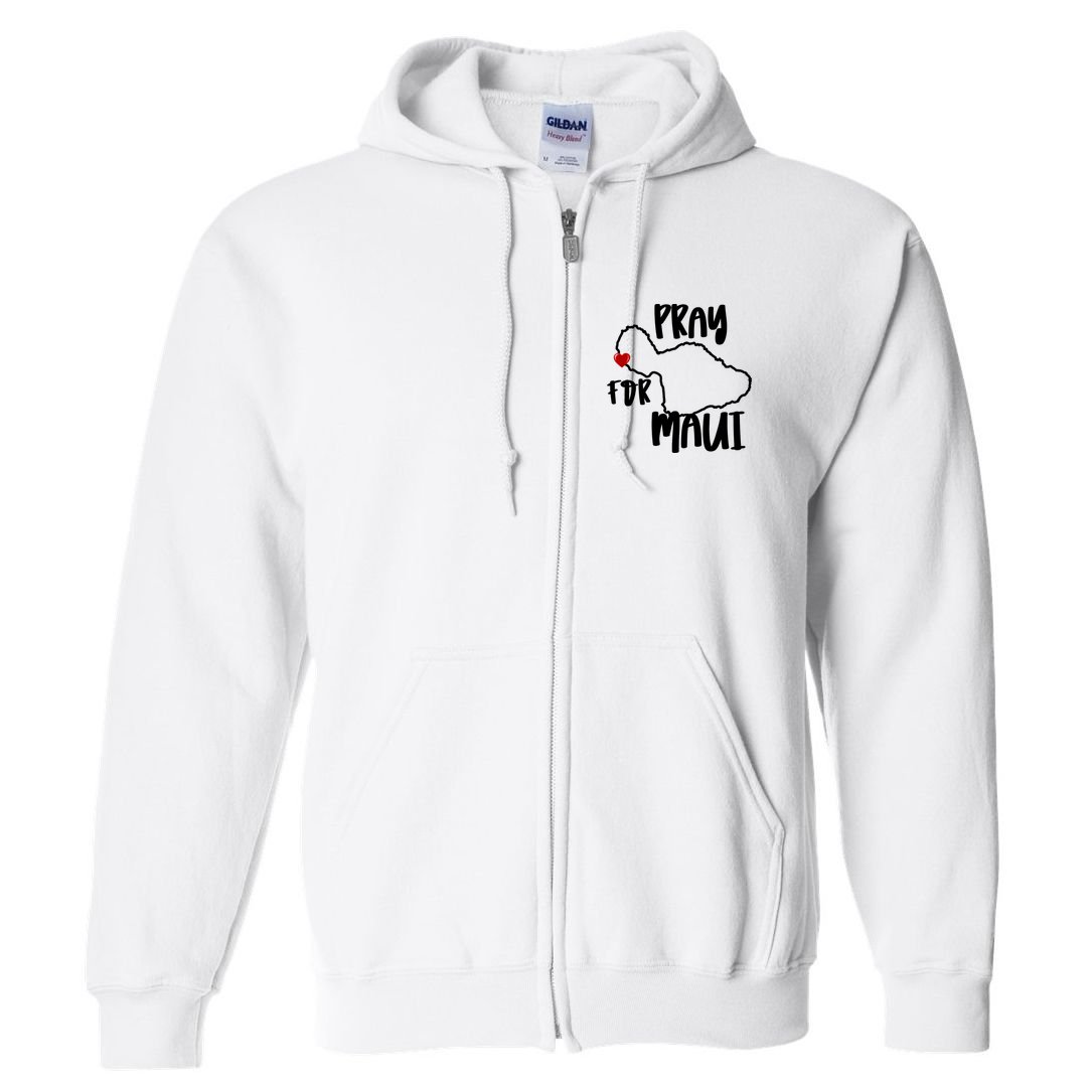 Pray For Maui Hawaii Strong Maui Wildfire Support Men Women Full Zip Hoodie
