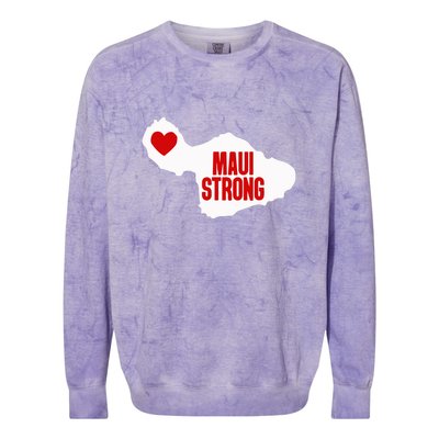 Pray For Maui Hawaii Strong Maui Wildfire Gift Colorblast Crewneck Sweatshirt