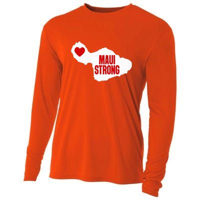 Pray For Maui Hawaii Strong Maui Wildfire Gift Cooling Performance Long Sleeve Crew