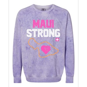 Pray For Maui Hawaii Strong Colorblast Crewneck Sweatshirt