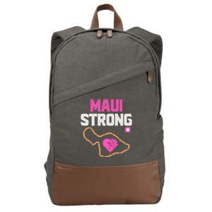 Pray For Maui Hawaii Strong Cotton Canvas Backpack