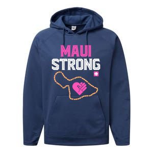 Pray For Maui Hawaii Strong Performance Fleece Hoodie