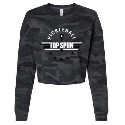 Pickleball for  Military Color Scheme Cropped Pullover Crew