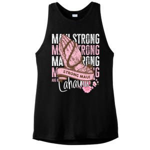 Pray For Maui Hawaii Strong Ladies PosiCharge Tri-Blend Wicking Tank